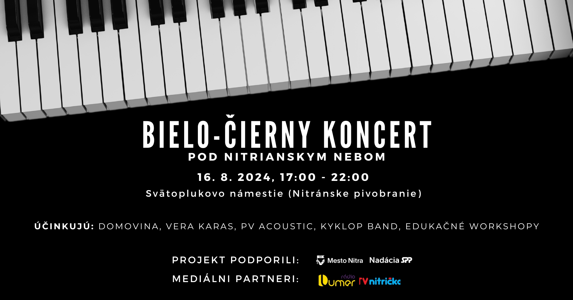 Bielo-čierny koncert pod nitrianskym nebom 2024